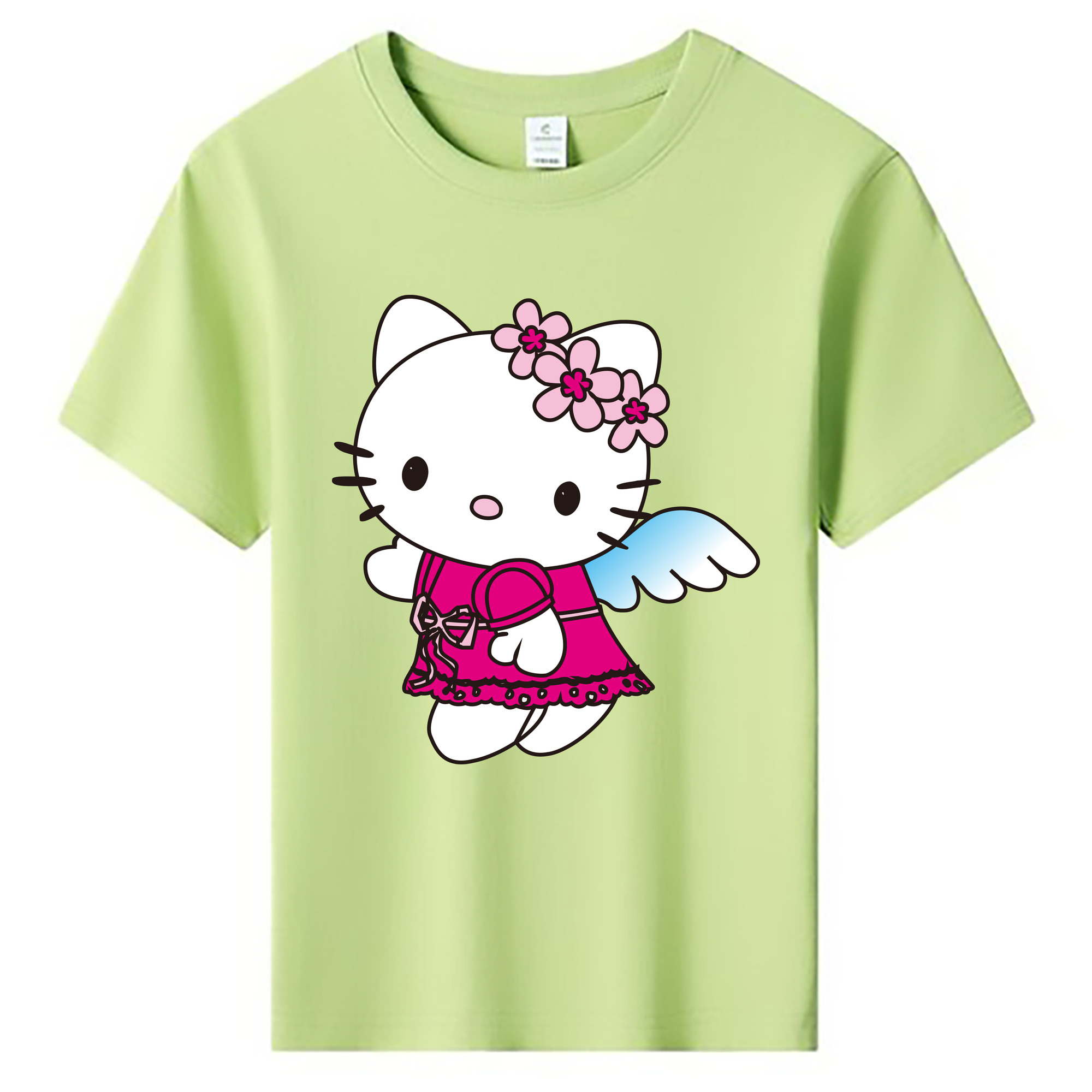 （画像用） Hello Kitty ハローキティ 綿100％キッズTシャツ（フロントプリント）